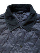 Barbour Ladies Jacket XL/14 US Navy Shaped Liddesdale Quilted Polyamide