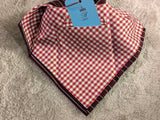 Battisti Tie Burgundy stripe, 2-button & pocket, pure silk