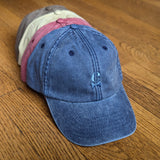 eHABERDASHER Dad Cap Denim Blue Brushed Cotton