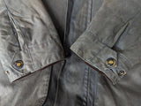 Hackett Field Rally Jacket S/M Faded Blue-Grey Waxed England
