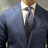 Benjamin Reda 3-in-1 Suit Mid Blue Melange 2-button Wool