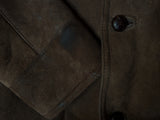 Vintage Baily's Leather Lamb Shearling Coat XL/XXL Brown 3-Button
