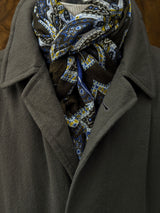 Battisti Scarf Blue/Brown Bandana Snowflake Modal/Cashmere whisper