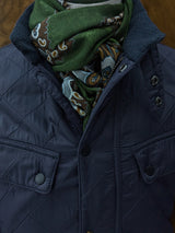 Battisti Scarf Forest Green Batik Print Modal/Cashmere whisper