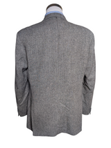 Vintage Marks & Spencer British Sport Coat 42R Black/White Herringbone 2-button Wool