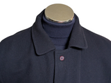 Vintage Rappson Sweden Belted Coat 42/44R Navy Blue Wool