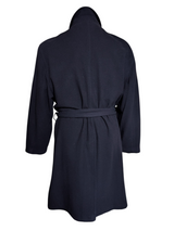 Vintage Rappson Sweden Belted Coat 42/44R Navy Blue Wool