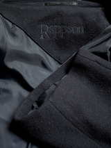 Vintage Rappson Sweden Belted Coat 42/44R Navy Blue Wool