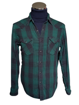 Ralph Lauren Western Overshirt Green Plaid Cotton