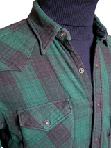 Ralph Lauren Western Overshirt Green Plaid Cotton