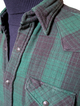Ralph Lauren Western Overshirt Green Plaid Cotton