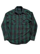 Ralph Lauren Western Overshirt Green Plaid Cotton