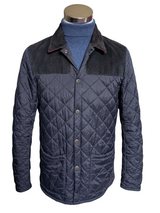 Barbour Jacket M Navy Blue Gillock Padded Quilt Polyamide