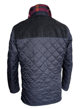 Barbour Jacket M Navy Blue Gillock Padded Quilt Polyamide