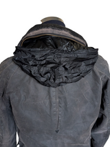 Barbour Raglan Jacket M Greyish Brown Waxed Cotton