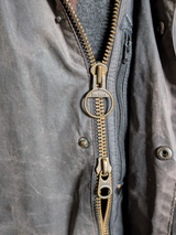 Barbour Raglan Jacket M Greyish Brown Waxed Cotton