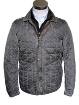 Barbour Jacket L Greyish Green Tatton Padded Quilt Polyamide