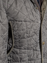 Barbour Jacket L Greyish Green Tatton Padded Quilt Polyamide