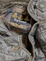 Barbour Jacket L Greyish Green Tatton Padded Quilt Polyamide