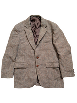 Vintage Harris Tweed Sport Coat 40R Light Brown 2-button Wool