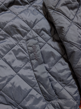 Barbour Jacket M Navy Blue Bomber Padded Quilt Polyester