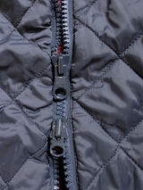 Barbour Jacket M Navy Blue Bomber Padded Quilt Polyester