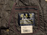 Barbour Jacket S/M Dark Brown Liddesdale Padded Quilt Polyamide