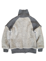 Vintage Spelana Norwegian Sweater Jacket M Natural Grey Full Zip Cardigan Pure Spelsau Wool Rare