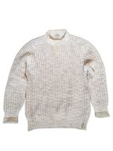 Vintage Alain Paine Sweater L Natural Undyed Crewneck Thick Wool