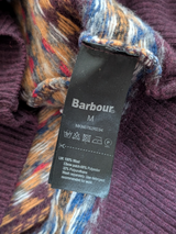 Barbour Sweater M Brown Fair Isle Wool