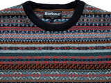 Barbour Sweater M Navy Blue Fair Isle Wool