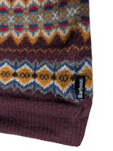 Barbour Sweater M Brown Fair Isle Wool