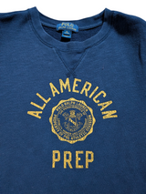 Ralph Lauren Sweatshirt S Navy Blue All American Prep Cotton/Polyester
