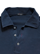 Kiton Polo Shirt M Navy Blue Cotton Pique