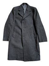 Vintage Dunn & Co Crombie Overcoat M/40R Charcoal Grey 3-button Heavy Wool
