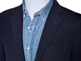 Brooks Brothers Jersey Sport Coat 38R (40R Slim) Navy Wool Knit