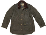 Barbour Coat Boys S Olive Green Waxed Cotton
