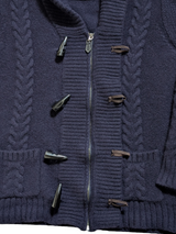 Vintage Alain Paine Shawl Cardigan/Jacket S/M Navy Thick Wool