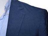 Hugo Boss Sport Coat 38R Bright Blue Seersucker Wool/Cotton
