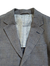 Hackett Marling & Evans 36R Blue Plaid Wool/Linen