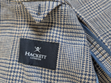 Hackett Marling & Evans 36R Blue Plaid Wool/Linen