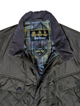 Barbour Jacket XL Olive Brown Ariel Quilted Polyester Gore-Tex