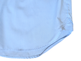Chester Barrie Dress Shirt 15.5 Light Blue Hairline Striped Spread Collar Cotton
