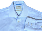 Chester Barrie Dress Shirt 15.5 Ice Blue Weave Spread Collar Cotton