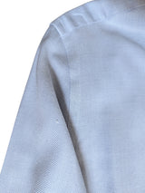 Chester Barrie Dress Shirt 15.5 Pale Blue Weave Spread Collar Cotton