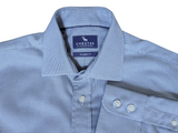 Chester Barrie Dress Shirt 15.5 Navy/White Spread Collar Cotton