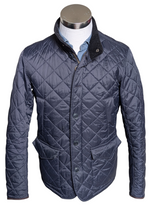 Barbour Jacket S/M Navy Blue Ebel Padded Quilt Polyamide
