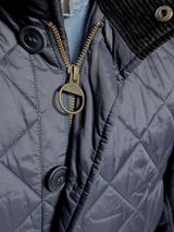 Barbour Jacket S/M Navy Blue Ebel Padded Quilt Polyamide