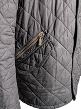 Barbour Jacket M/L Charcoal Grey Chelsea Padded Quilt Polyester