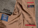 Atelier Torino x Abraham Moon Sport Coat 48R Light Brown Herringbone 2-button Wool Yorkshire Tweed